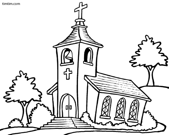 Kościół3 - kościół, msza, ksiądz - kolorowanka 1.gif