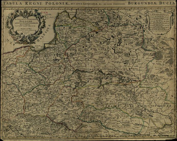 STARE mapy Polski - Estats de la Couronne Pologne   ca 1695.jpg