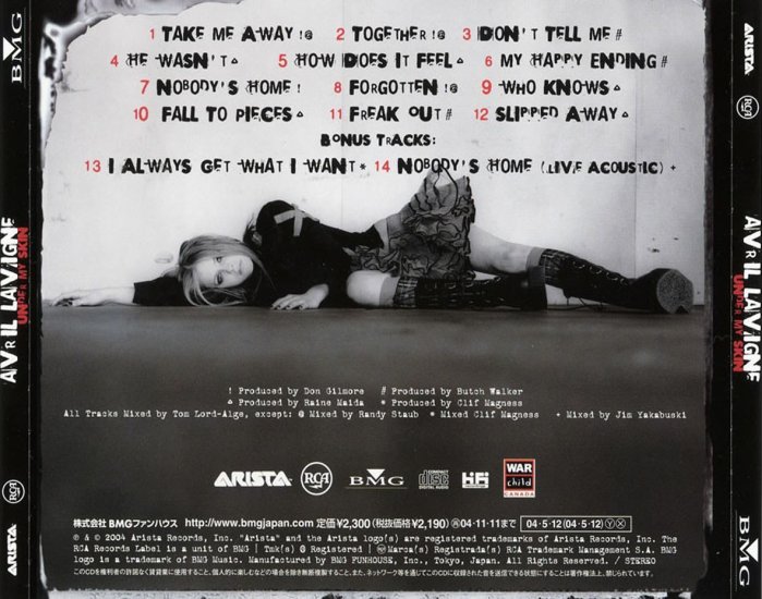 Under My Skin 2004 - Avril Lavigne - Under My Skin back.jpg