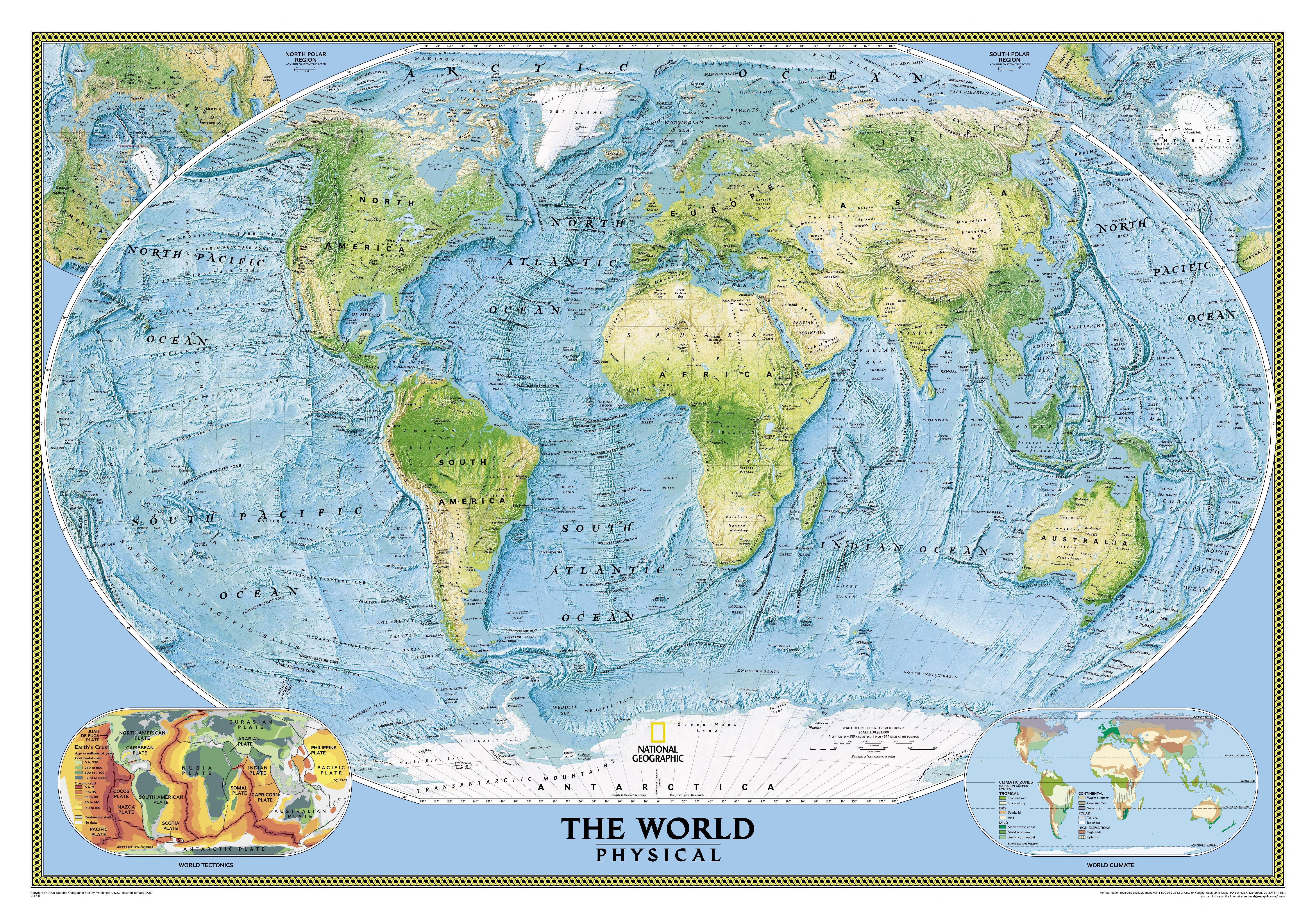 Mapy National Geographic. 539 map. Wysoka jakość - World Map - Physical 2005.jpg
