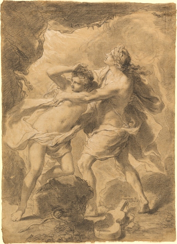mitologia w malarstwie - Gaentano Gandolfi Orfeusz i Eurydyka.jpg