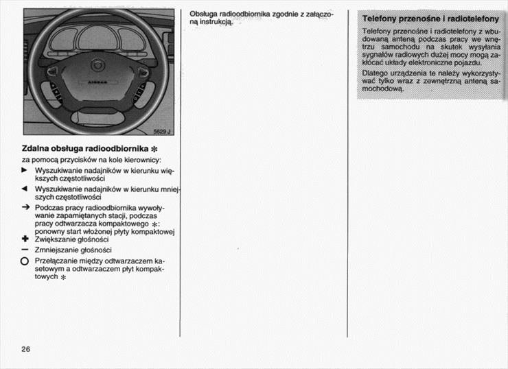 Opel Vectra B - Instrukcja obsługi pl - Instrukcja Obsługi Opel Vectra B - 25.jpg